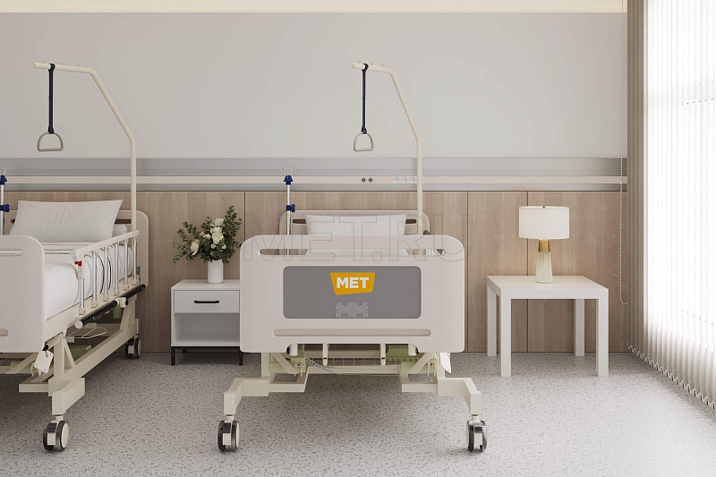 МЕТ LIFT UP N Электрическая четырёхсекционная кровать-вертикализатор с функцией переворачивания  и туалетом MET